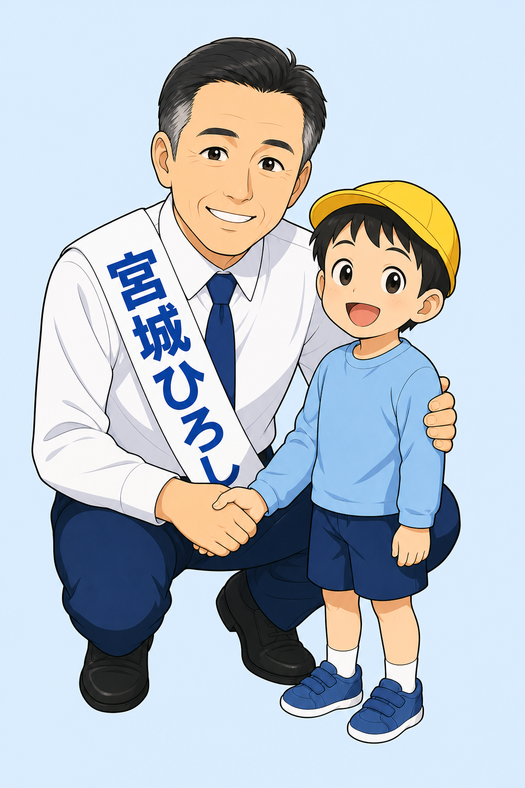 子どもと手をつなぐ