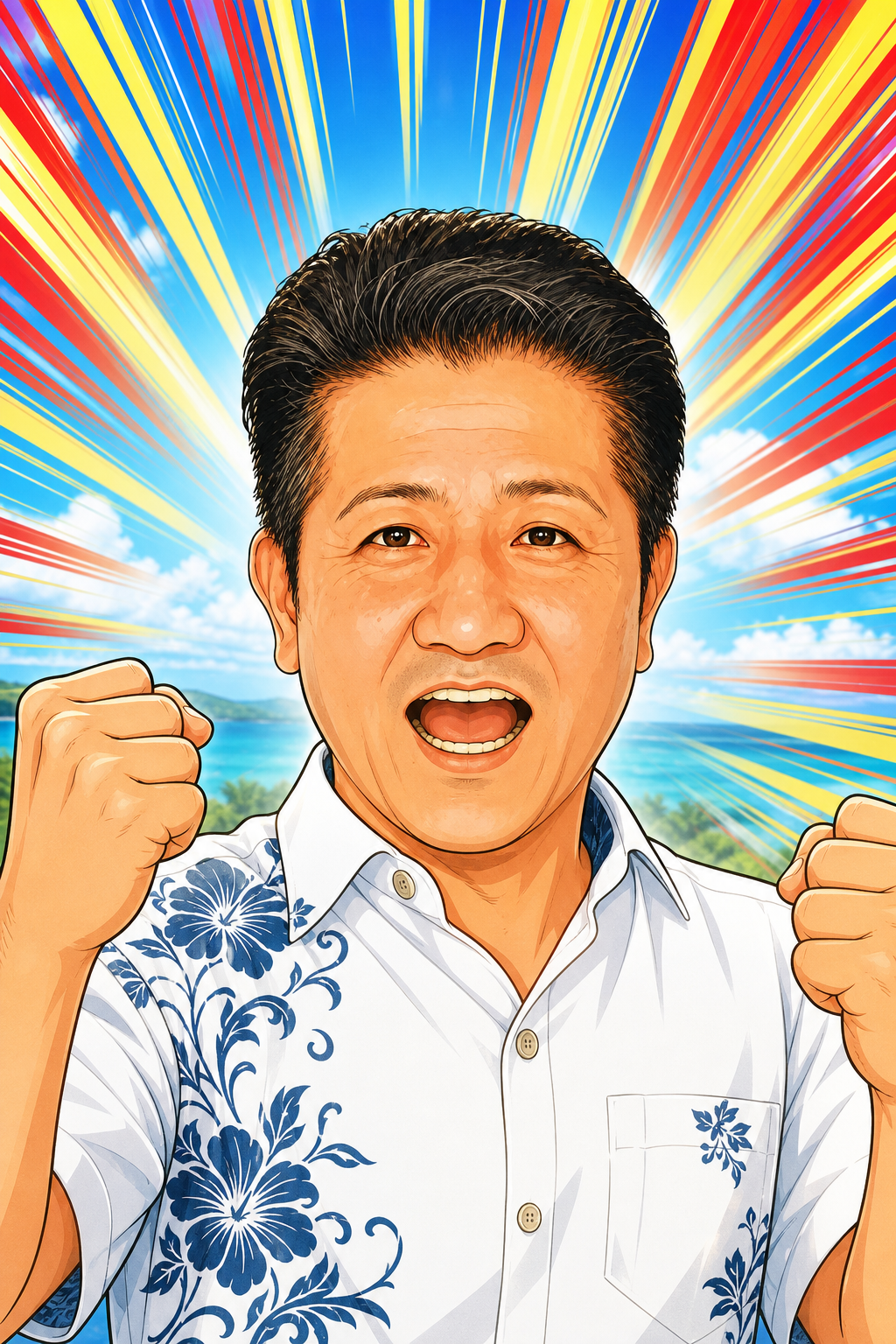 ガッツポーズ！