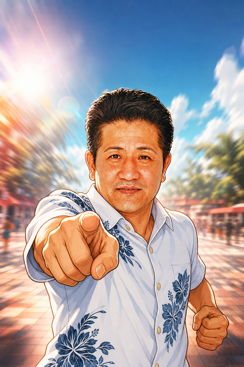 ヒーロー指差し